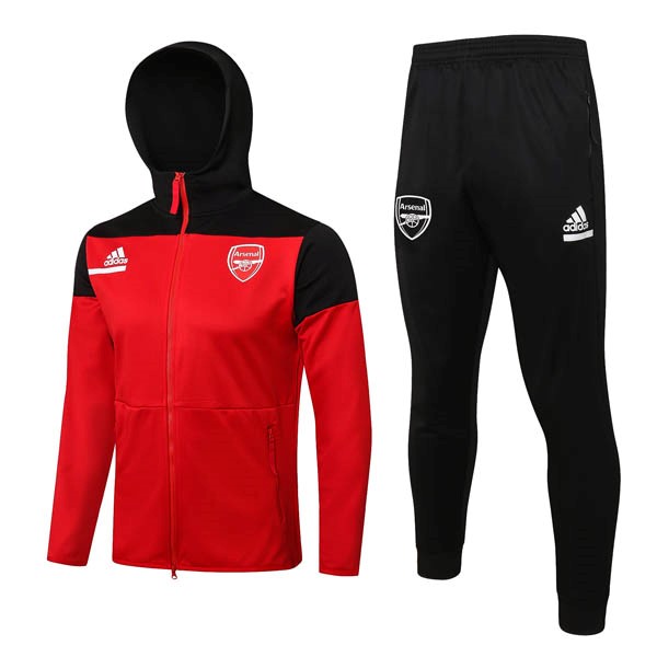 Felpa Cappuccio Set Completo Arsenal 22/23 Rosso